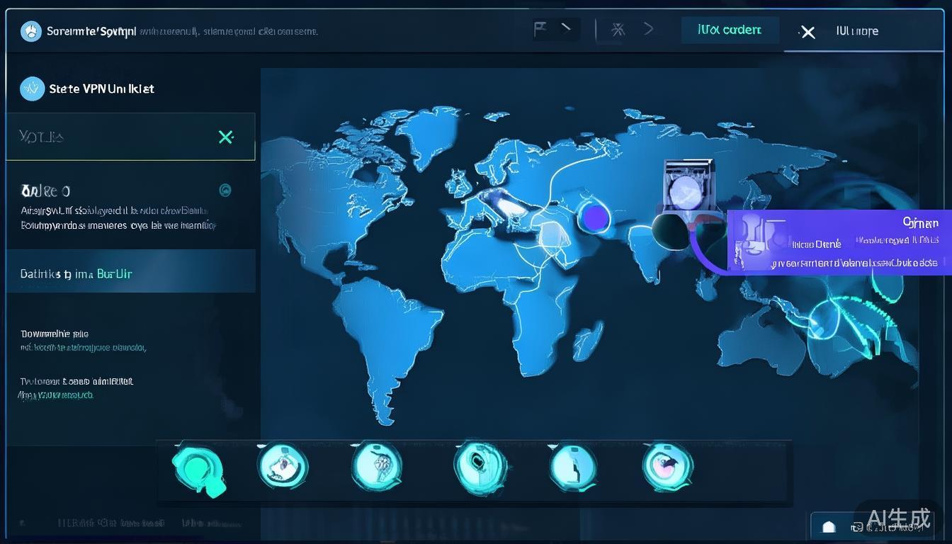 进入VPN主界面，浏览服务器列表，找到并选择“美国